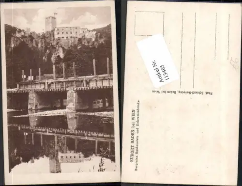113405,Baden bei Wien Ruine Rauhenstein Helenental