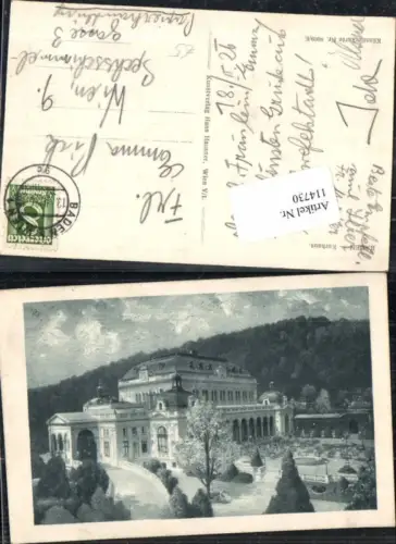 114730,Baden bei Wien Kurhaus Künstlerkarte 1925