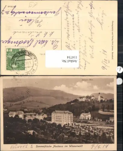 114734,Sommerfrische Neuhaus im Wienerwald 1914