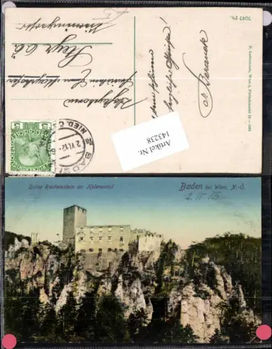 143238,Baden bei Wien Ruine Rauhenstein Helenental