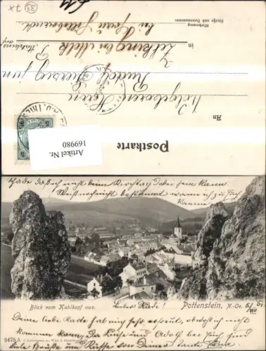 169980,Pottenstein Blick v. Kahlkopf aus 1904