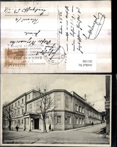 261108,Baden b. Wien Kaiser-Franz-Ring Heim d. Krankenversicherungsanstalt
