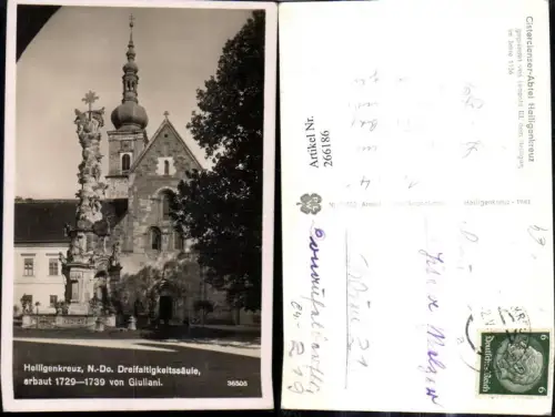 266186,Heiligenkreuz Cistercienser Abtei Dreifaltigkeitssäule