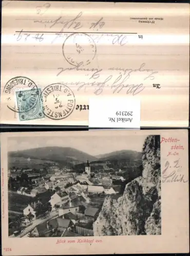 292319,Pottenstein Totale Blick vom Kalkkopf aus
