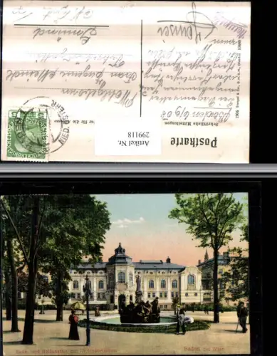 299118,Baden b. Wien Bade- und Heilanstalt m. Undine-Brunnen