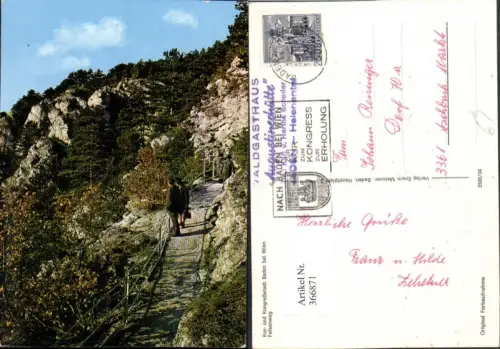 366871,Baden b. Wien Felsenweg Wegpartie