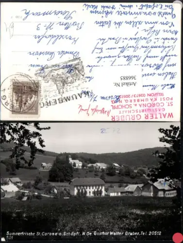 366885,St. Corona am Schöpfl Teilansicht m. Gasthof Walter Gruber