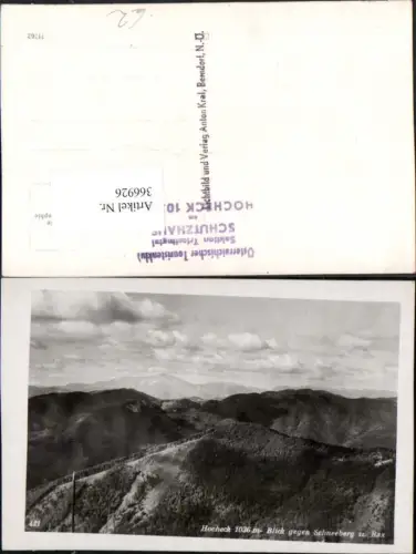 366926,Hocheck b. Furth an d. Triesting Blick geg. Schneeberg u. Rax Bergkulisse