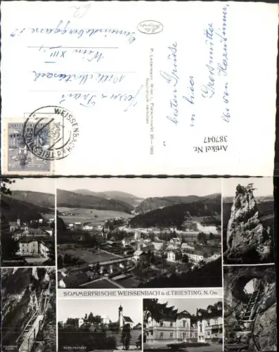 387047,Weissenbach an d. Triesting Totale Erholungsheim Burg Neuhaus Mehrbildkarte