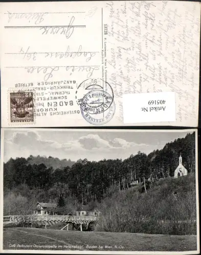 405169,Baden b. Wien Cafe Restaurant Cholerakapelle im Helenental