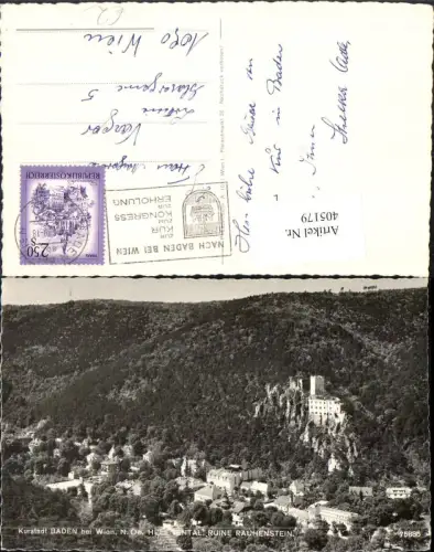 405179,Baden b. Wien Helenental Ruine Rauhenstein