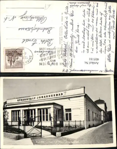 405181,Baden b. Wien Johannesbad Kuranstalt