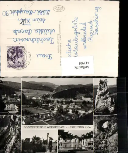 417901,Weissenbach an d. Triesting Totale Peilstein Burg Neuhaus Mehrbildkarte