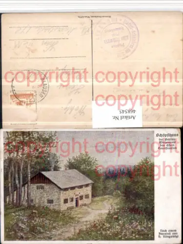 468545,Künstler AK H. Klingsbögl Schöpflhaus b. St. Corona am Schöpfl