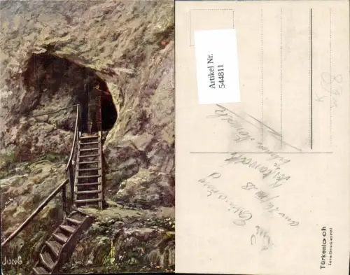 544811,tolle Künstler AK F. Jung Türkenloch Steinwandklamm Weißenbach Furth a.d. Triesting