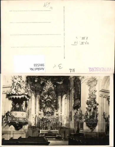 591533,Foto Ak Hafnerberg Kirche Innen Altar Altenmarkt an der Triesting