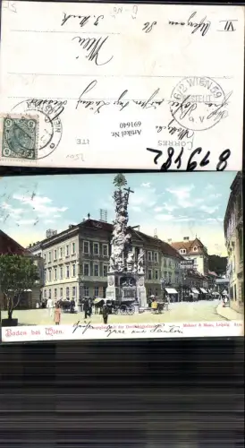 691640 Baden bei Wien Hauptplatz Dreifaltigkeitssäule pub Mehner e Maas 8524