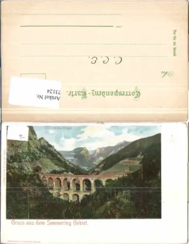 73124,Gruss v. Semmering Viadukt Kalte Rinne