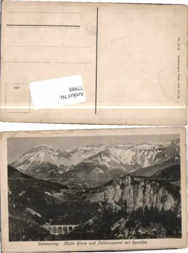77988,Semmering Kalte Rinne Rax Viadukt Polleroswand