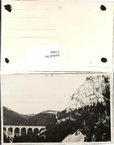 77994,FotoAK Semmering Viadukt Semmeringbahn Eisenbahn