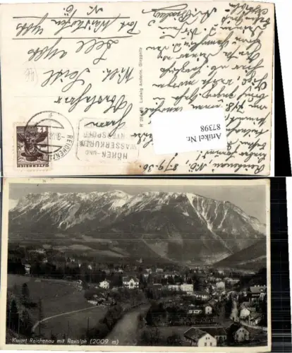 87398,Reichenau m Rax Totale 1930