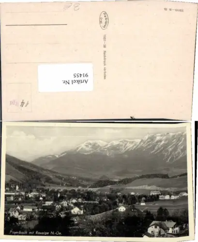 91455,Payerbach m. Raxalpe Rax 1937