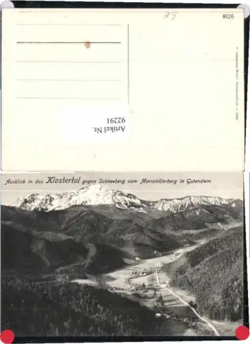 92291,Klostertal b. Mariahilferberg Gutenstein 1910