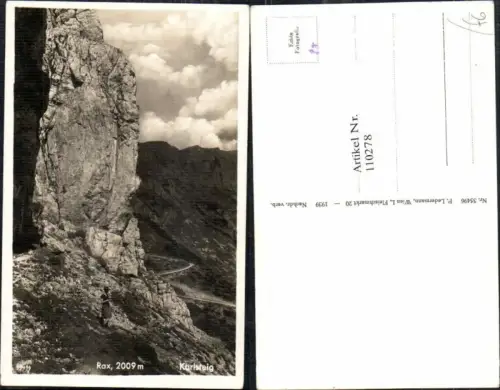 110278,Rax Reichenau Karlsteig um 1939