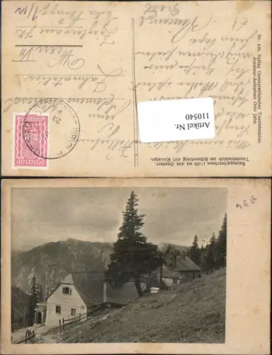 110540,Baumgartnerhaus Raxalpe Rax Reichenau 1923 Puchberg Schneeberg
