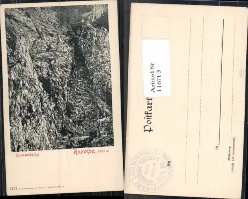 116713,Rax Reichenau Raxalpe Gamsecksteig 1910