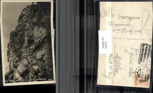 116750,Rax Grosse Leiter i. d. Teufelsbadstube Felswand 1928 Reichenau