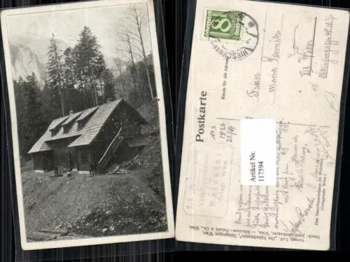 117594,Weichtal Naturfreundehaus 1920 Hirschwang