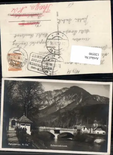 120590,Reichenau Partie im Ort Schwarzabrücke 1929 seltene Ansicht