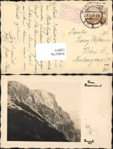 120875,Rax Raxalpe Reichenau Preinerwand 1931