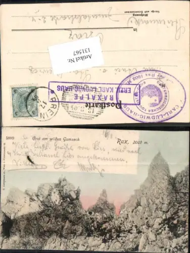 131567,Rax Reichenau Grat am wilden gamseck pub Ledermann Nr 5889