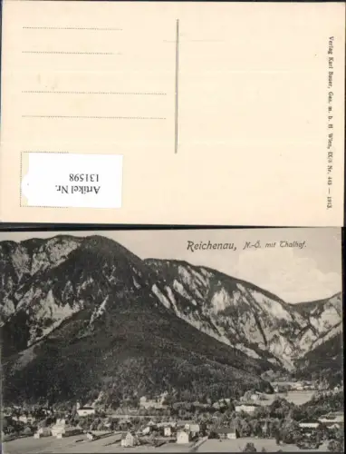 131598,Reichenau a.d. Rax m. Thahof 1912