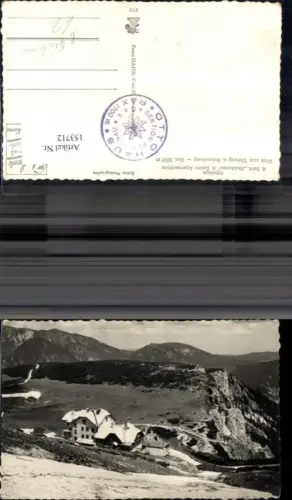 153712,Raxalpe Otto Schutzhaus Blick z. Törlweg u. Schneeberg Rax b. Reichenau Puchberg