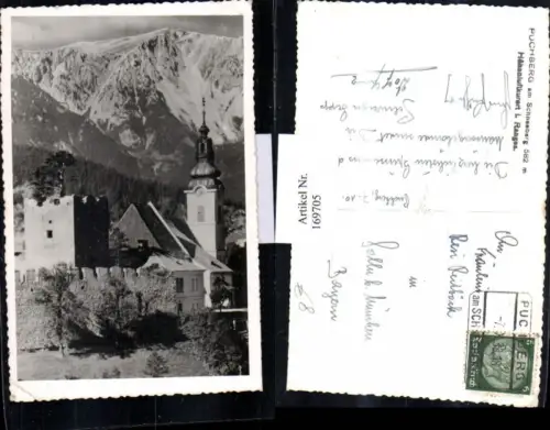 169705,Puchberg am Schneeberg Ortsansicht Kirche Ruine