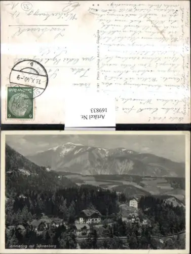 169833,Semmering m. Schneeberg Ortsansicht