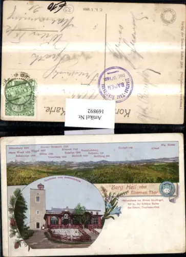 169892,Berg Heil v. Eisernen Tor Schutzhaus am Hohen Lindkogel Rundblick v. Aussichtsturm