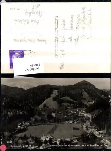 196459,Gutenstein Totale m. Schneeberg