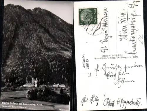 220445,Maria Schutz am Semmering Kirche m. Sonnwendstein