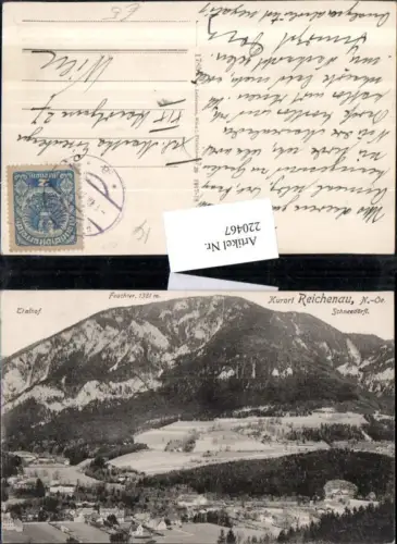 220467,Reichenau Totale m. Feuchter Schneedörfl u. Thalhof