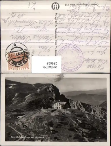 234625,Rax Habsburghaus m. Gamseck b. Reichenau