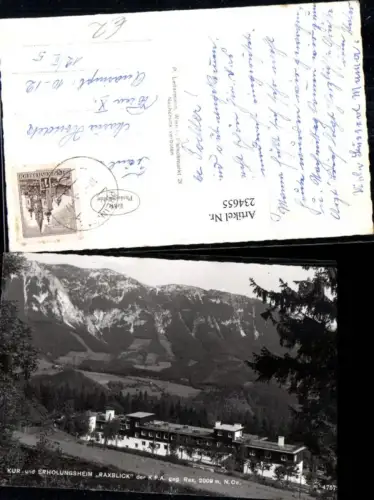 234655,Kur- und Erholungsheim Raxblick geg. Rax