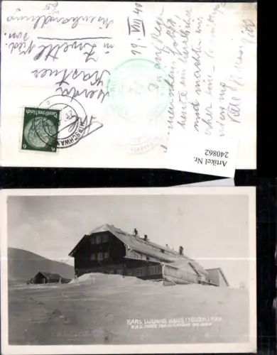 240862,Karl Ludwig Haus b. Prein an d. Rax Winterbild