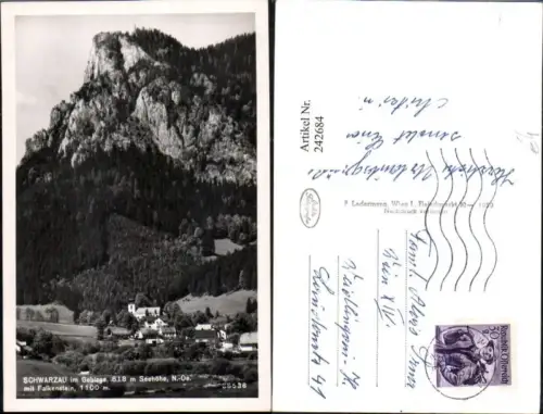 242684,Schwarzau im Gebirge Teilansicht m. Falkenstein