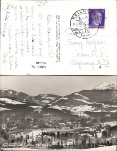 242740,Reichenau Totale m. d. Rax Winterbild