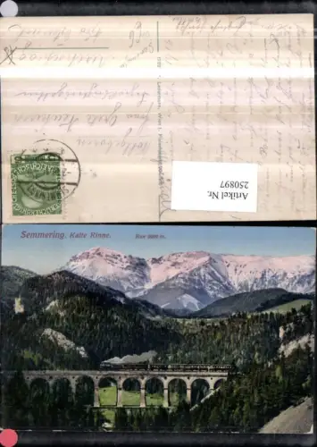 250897,Semmering Semmeringbahn Eisenbahnlinie Kalte Rinne Viadukt m. Rax