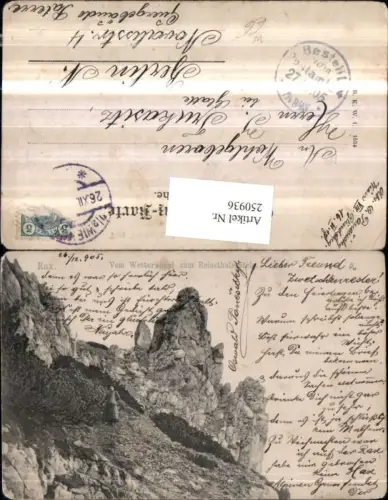 250936,Rax vom Wetterkogel zum Reissthalersteig Bergkulisse b. Reichenau
